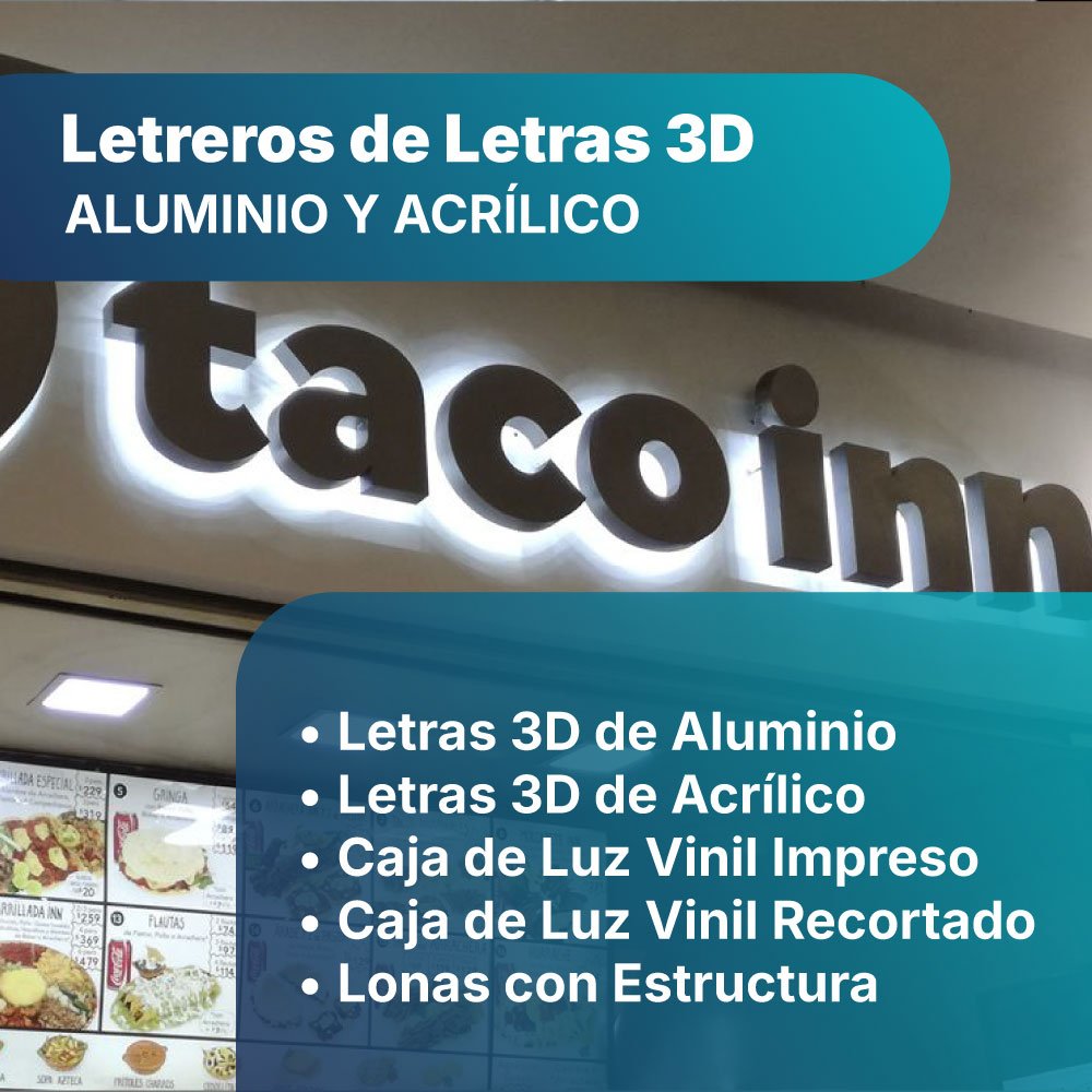 Letreros 3D Querétaro