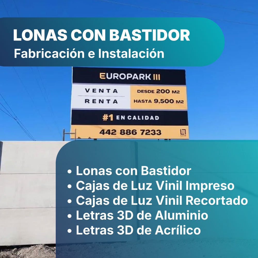 Lonas con bastidor Querétaro